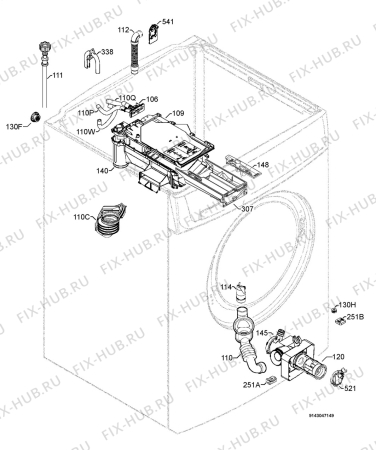 Взрыв-схема стиральной машины Zanussi ZKH2105 - Схема узла Hydraulic System 272